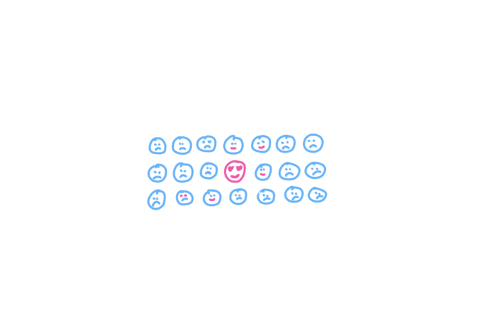 illustration of individualk among group