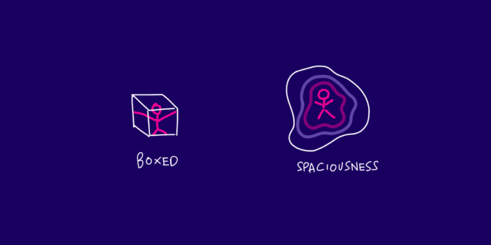 illustration of my boxed self vs spacious self