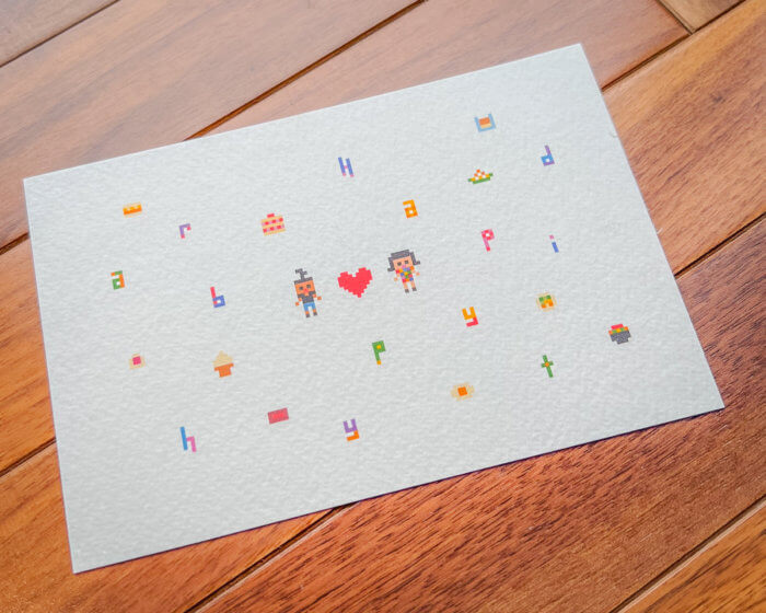 birthday card illustrated by @launshae with icons of all the food i love