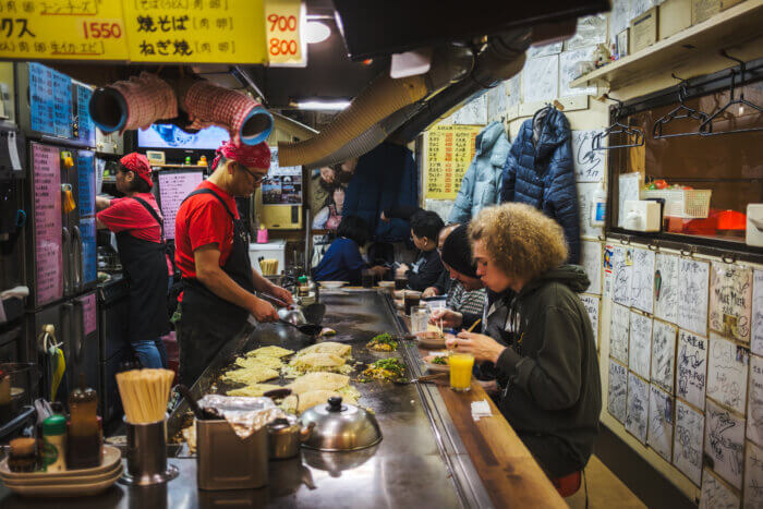 photo of a stall in okonomimura