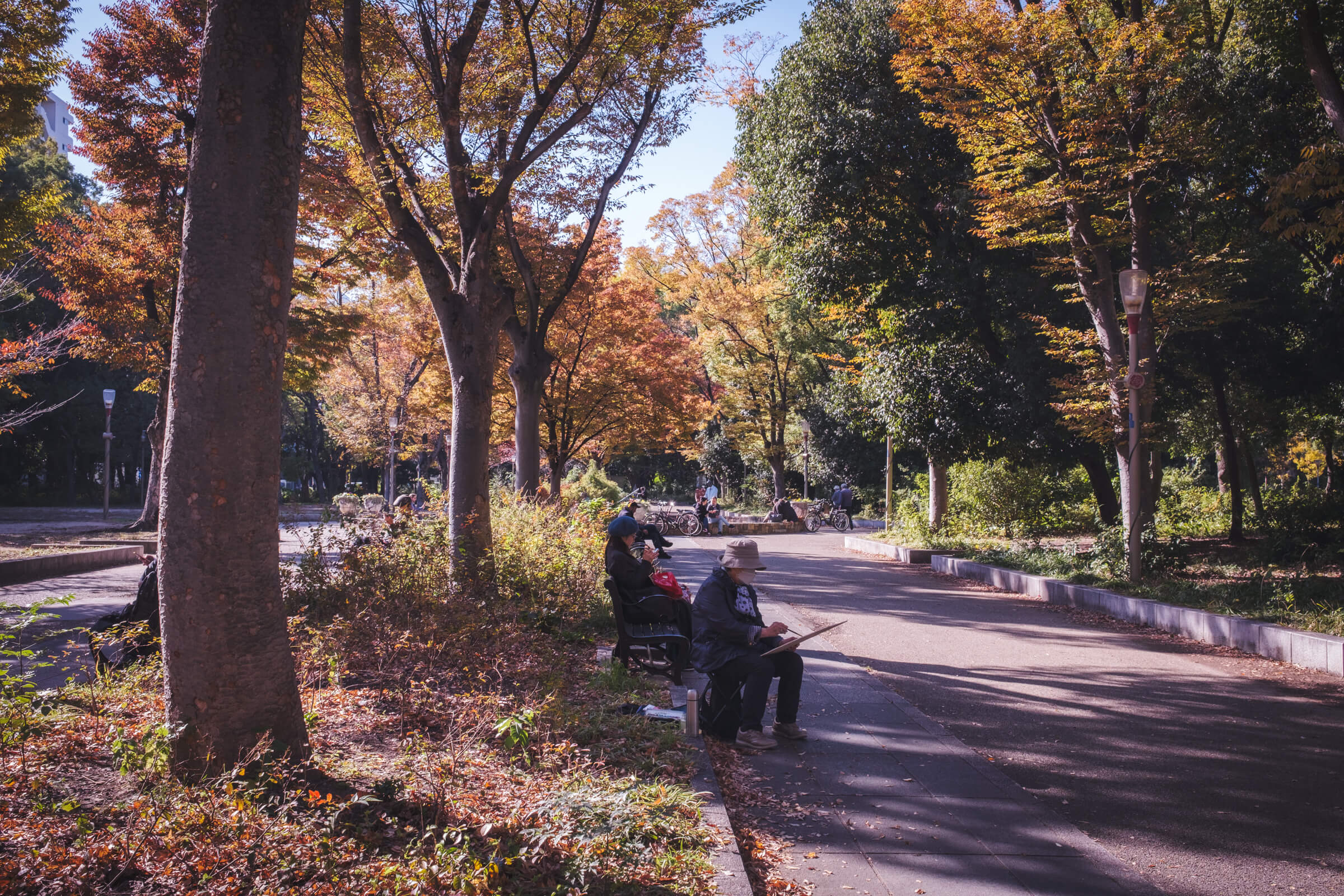 photo of another person painting in the park