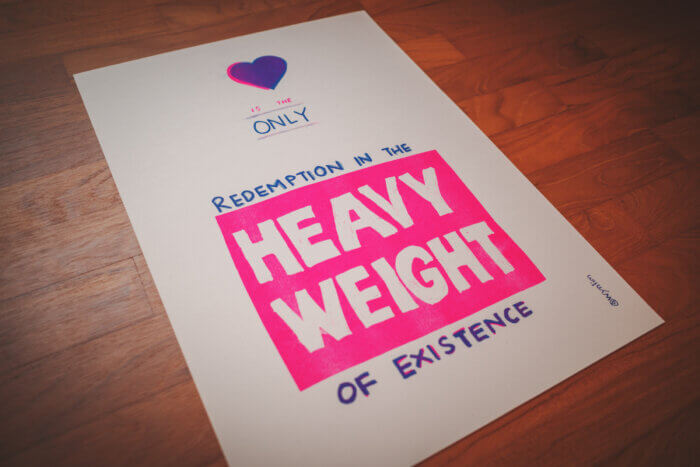 photo of my risograph poster