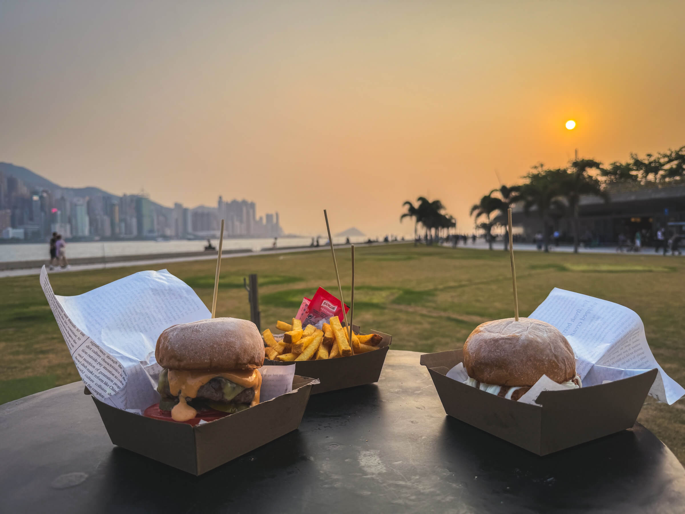 photo of burgers at the butchers truck