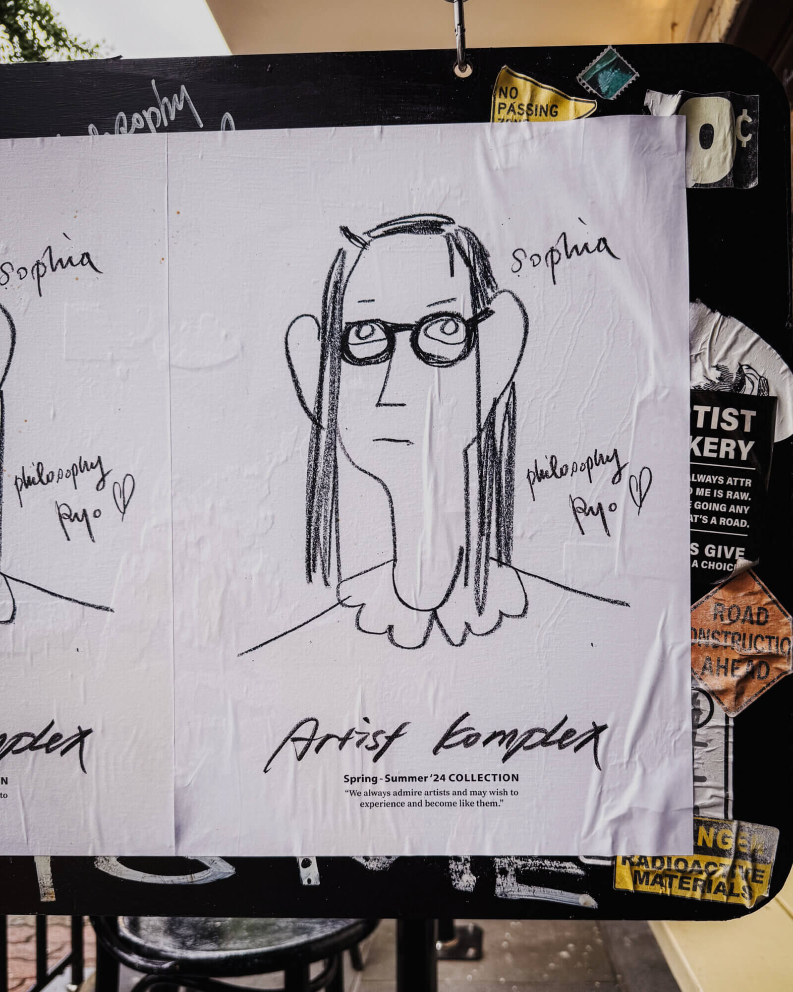 photo of a poster from Artist Bakery
