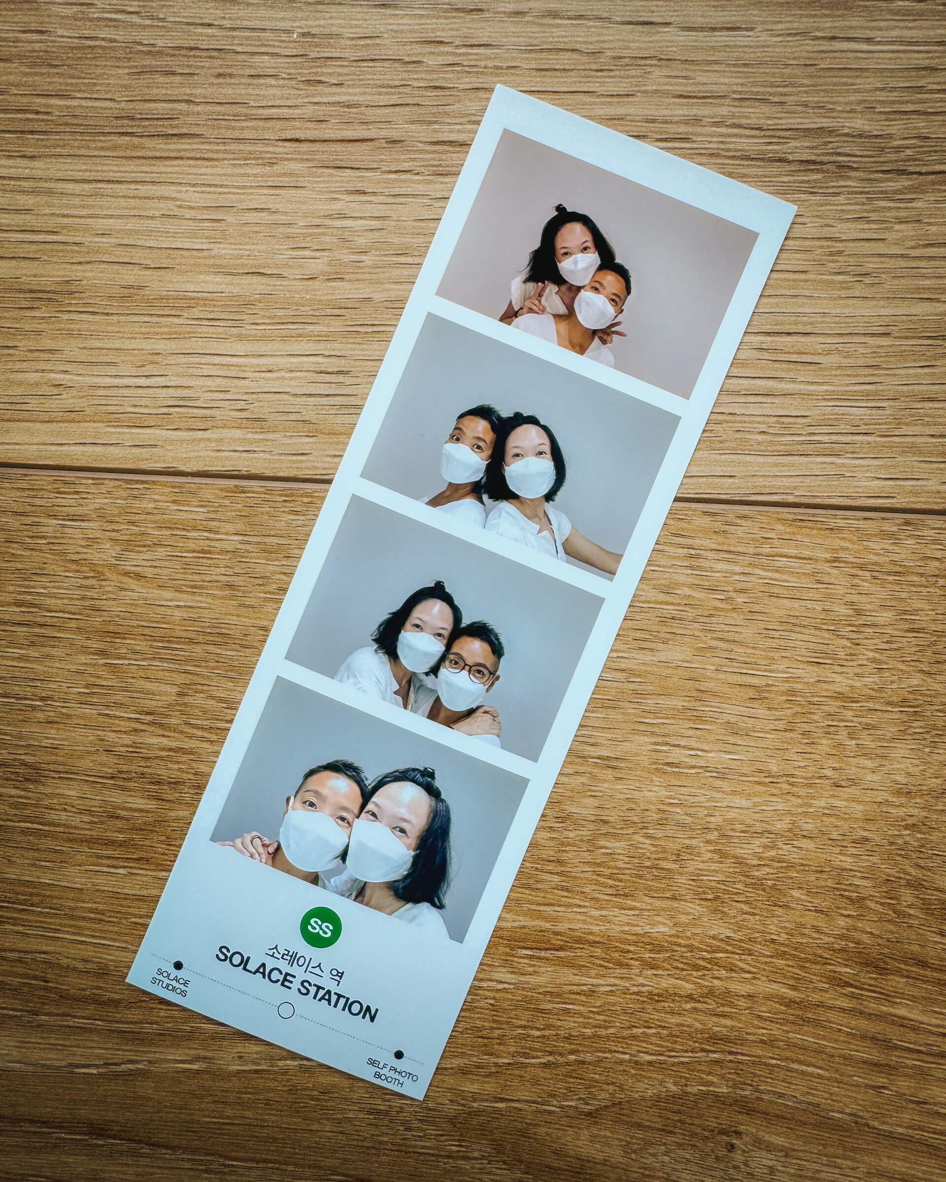 photo booth photo of my partner and me