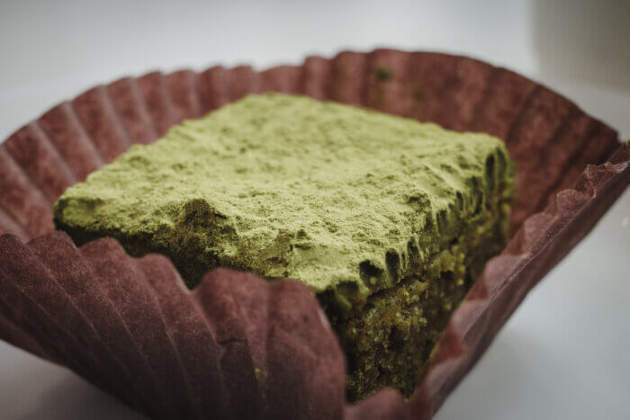 photo of a matcha blondie at Calligraph Coffee