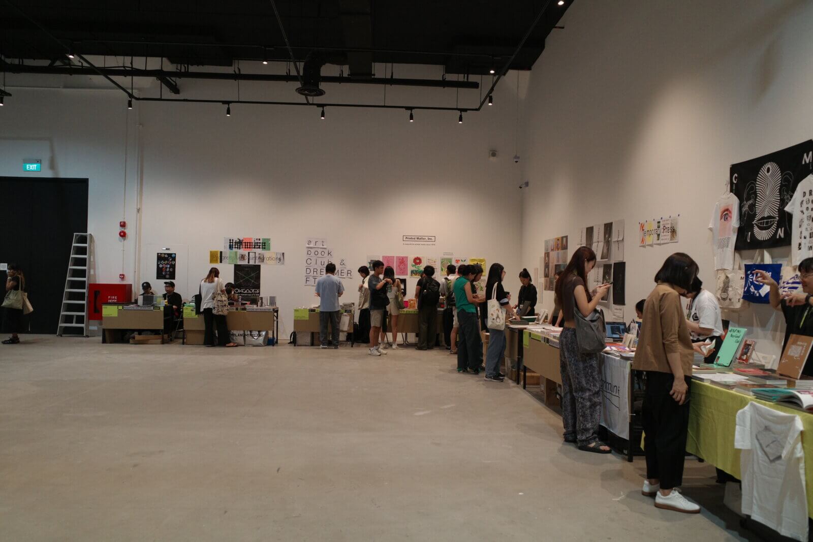 photo of the booths at the singapore art book fair