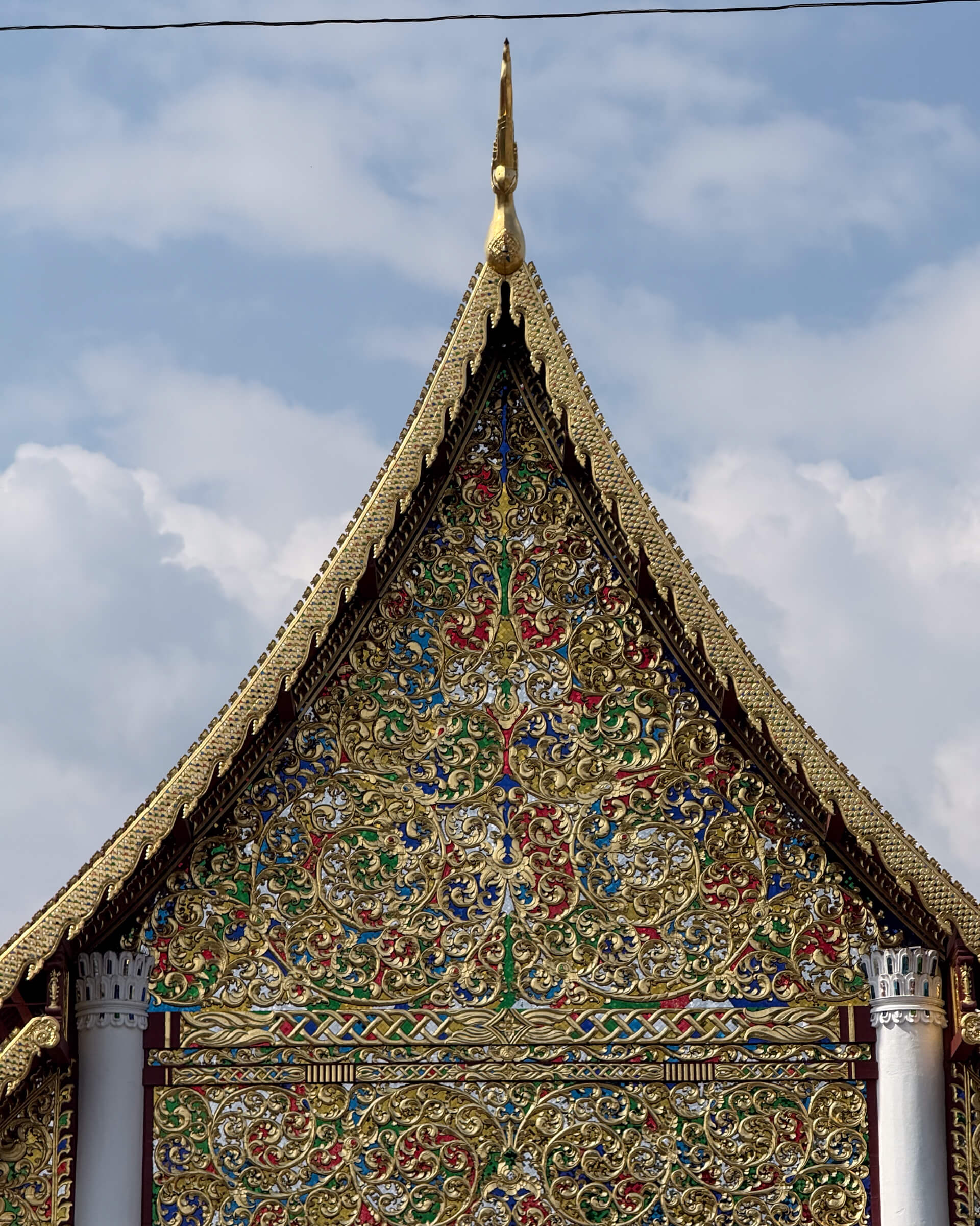 photo of a roof of a temple