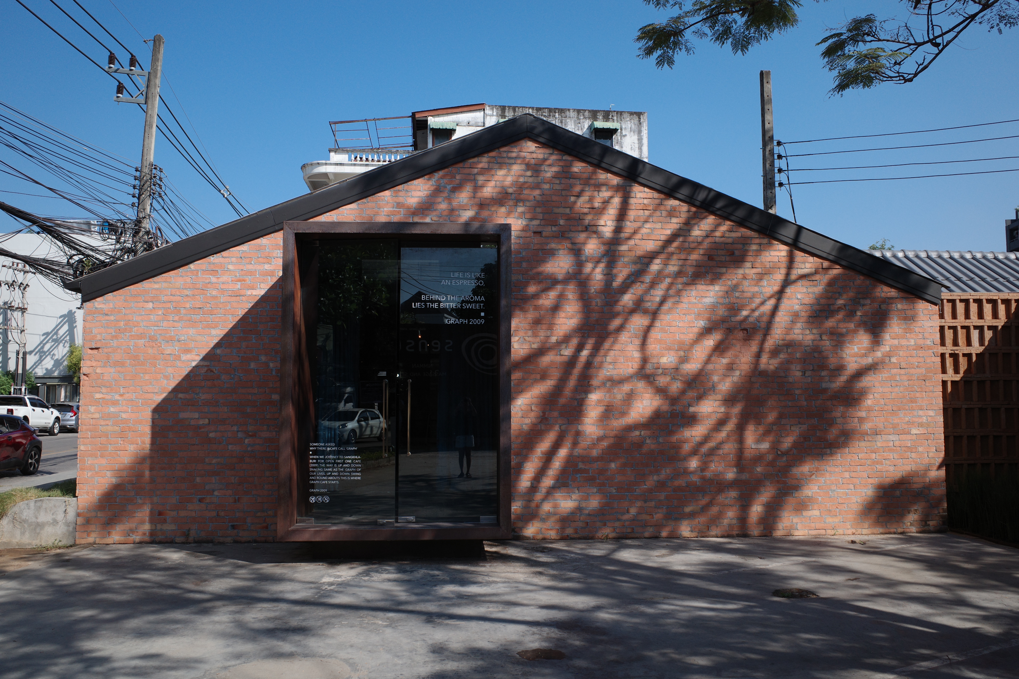 photo of Graph ground, a cafe housed in a hip building