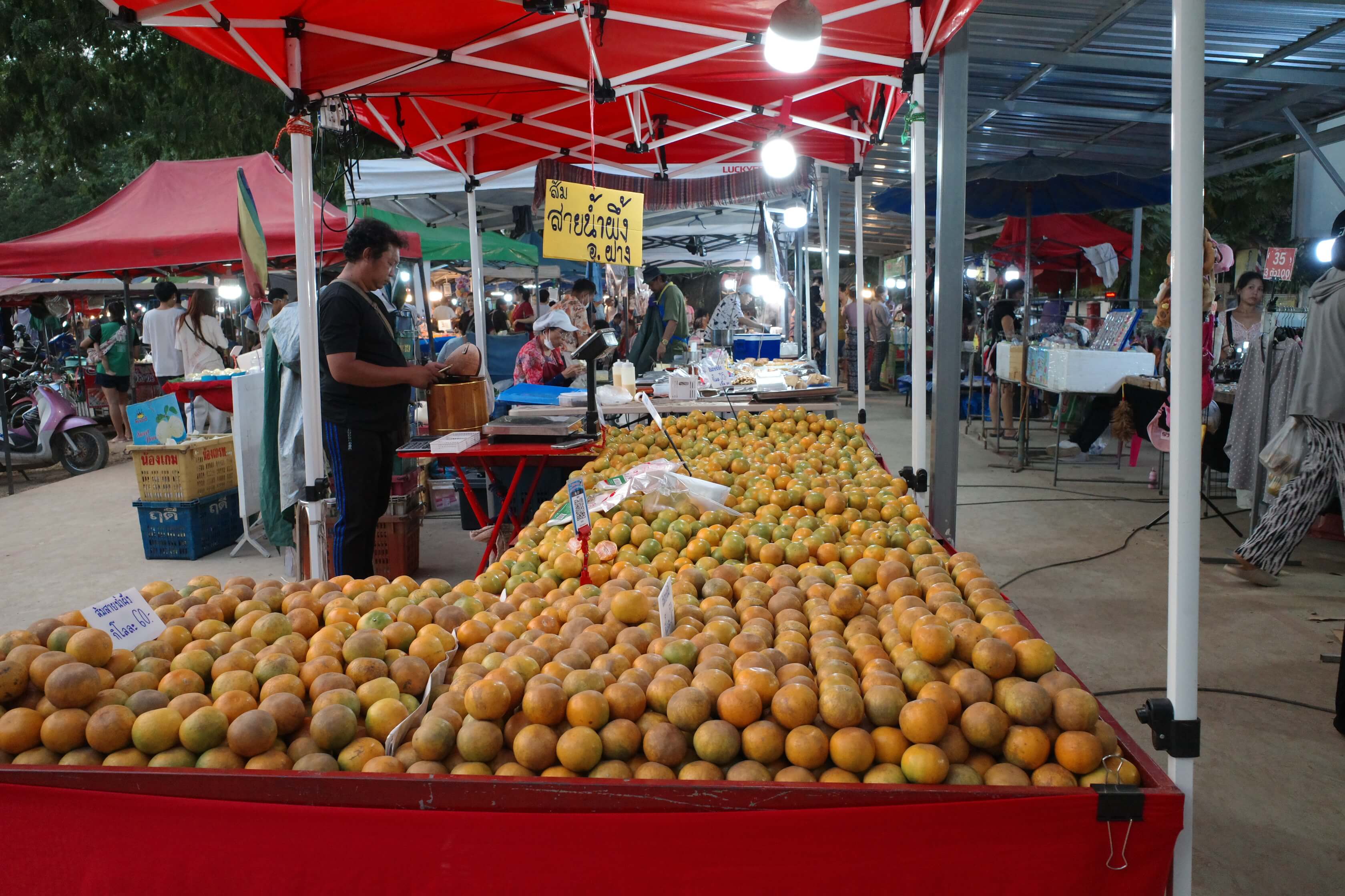 photo of a night market